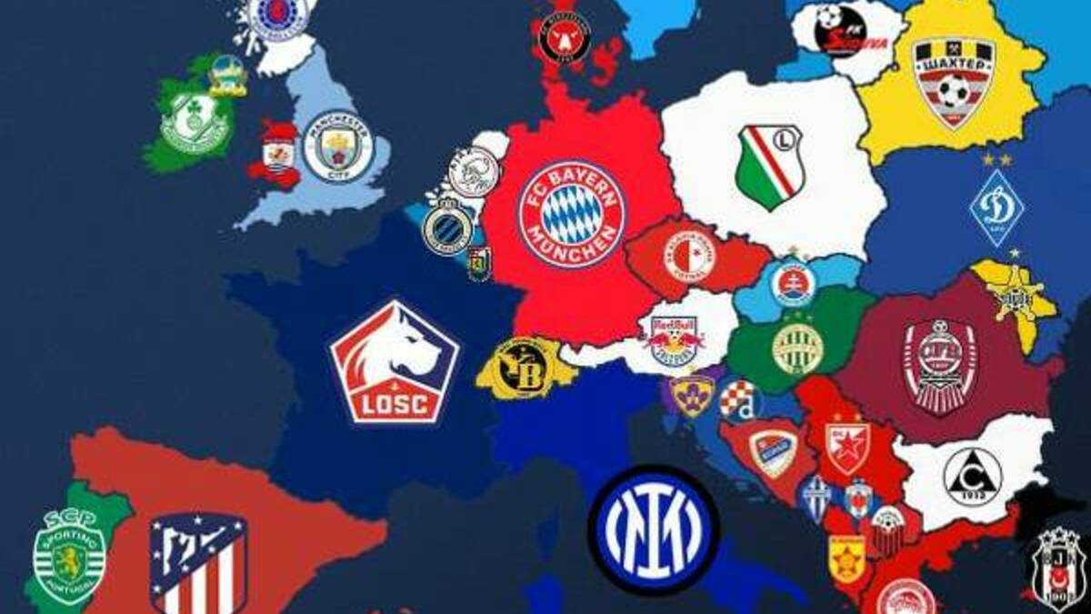 Mapa Europejskich Mistrz W Sportbuzz Meczyki Pl