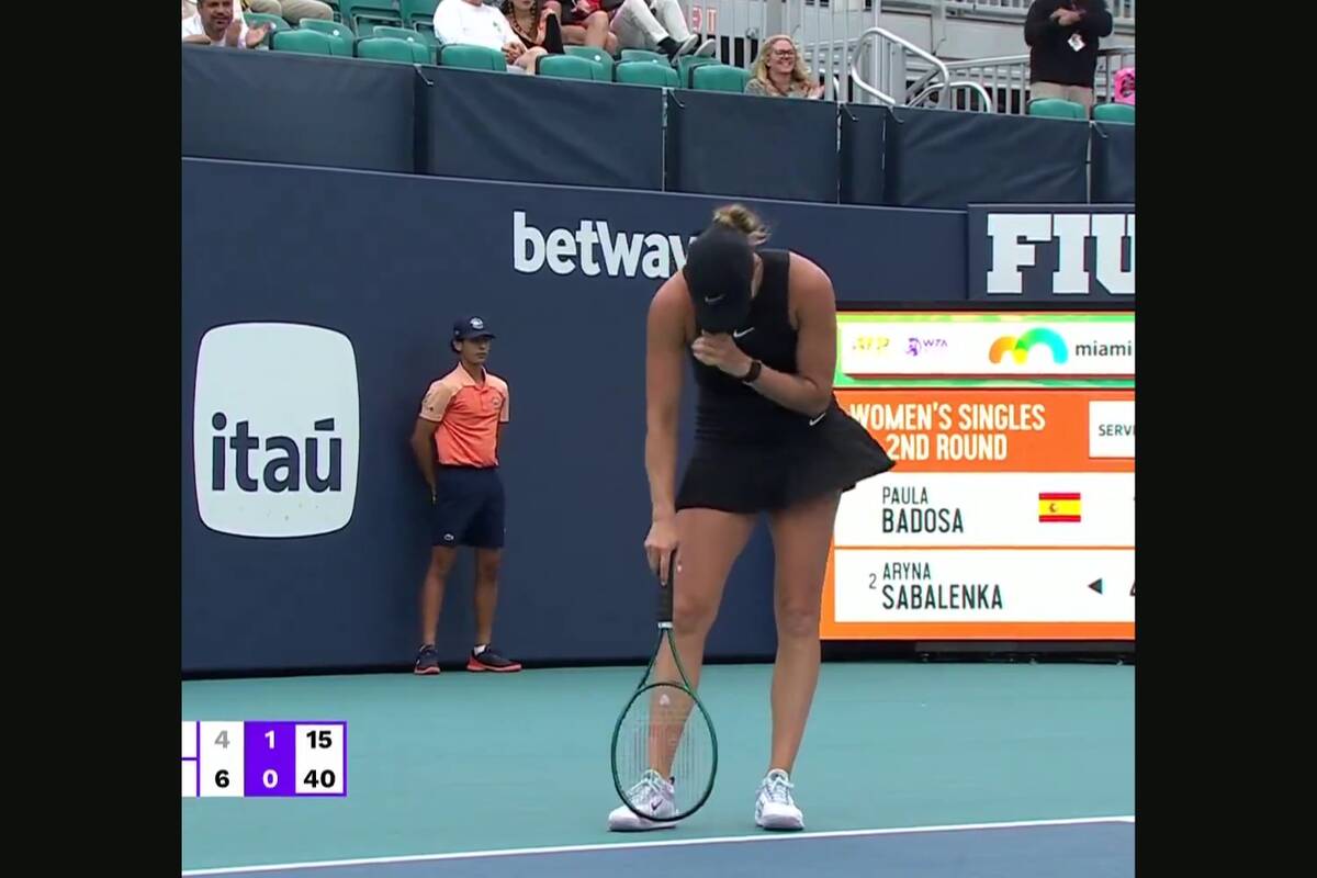 Aryna Sabalenka couldn't stand it.  This is how the runner-up in the rankings reacted to the events in Miami [WIDEO]
