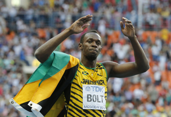 Usain Bolt wygrywa bieg na 100 metrów! Usain Bolt wygrywa bieg na 100 metrów!