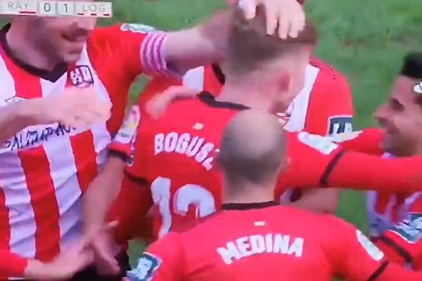 Mateusz Bogusz z pierwszą bramką w Hiszpanii. "Jest mega ceniony w Logrones" [WIDEO]
