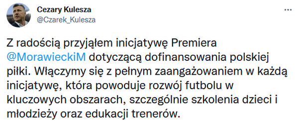 Prezes PZPN skomentował dofinansowanie polskiej piłki przez Premiera 