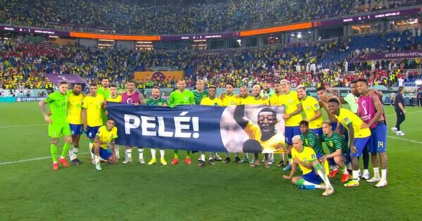 Wsparcie dla Pelé od Brazylijskich zawodników