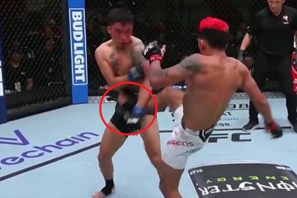 Festiwal nielegalnych uderzeń na UFC. Zawodnik wylądował w szpitalu [WIDEO]