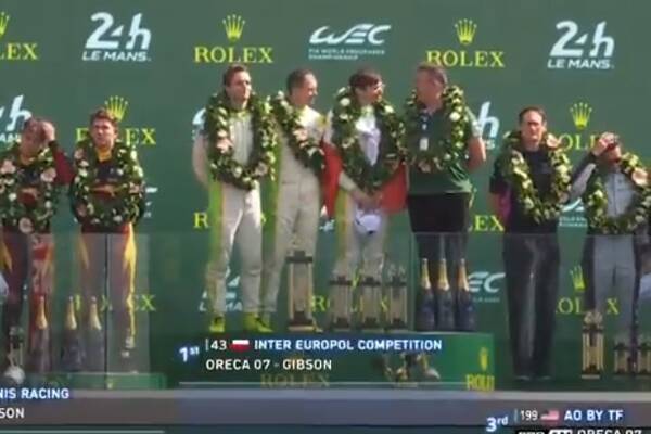 Mazurek Dąbrowskiego w Le Mans. Polski zespół wygrał wyścig! [WIDEO]