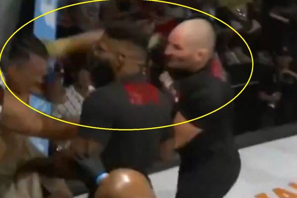 Gwiazdor UFC zaatakował zwycięzcę. Wparował do klatki i stracił głowę [WIDEO]