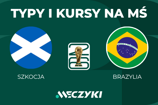 Szkocja - Brazylia: typy i kursy bukmacherskie na mundial (25.06.26)