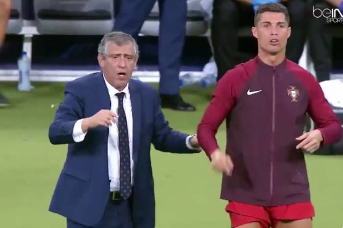 A na ławce Portugalii... Sceny! Ronaldo dyryguje i szarpie trenera [VIDEO]