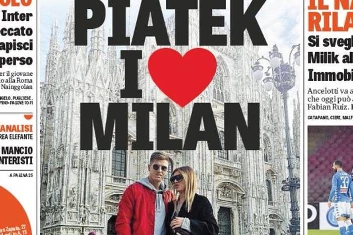 "Piątek kocha Mediolan". Polak znów trafił na okładkę włoskiej gazety