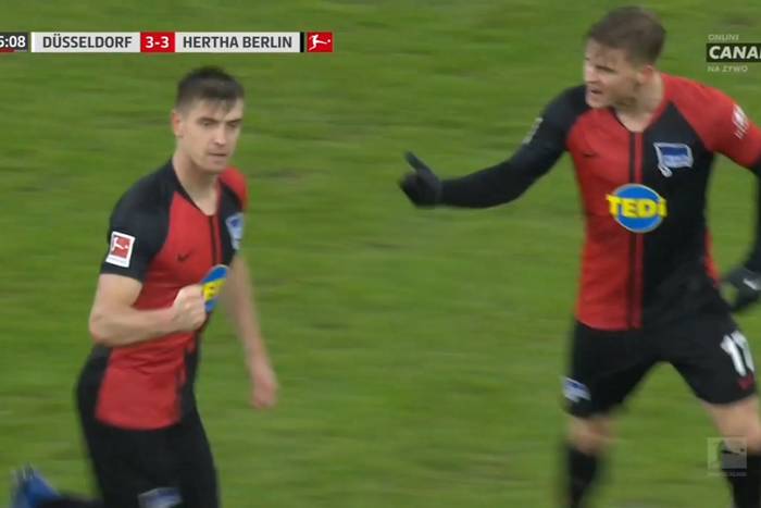 Krzysztof Piątek z pierwszym golem w Bundeslidze! Hertha przegrywała 0:3 i odrobiła straty [WIDEO]
