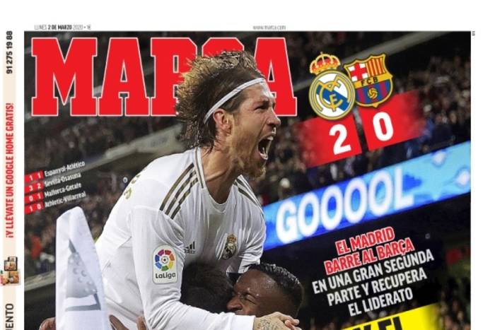 Hiszpańskie media o El Clasico. "Kosmiczny Vinicius, Courtois zasunął rolety" i "Barca wybacza" Hiszpańskie media o El Clasico. "Kosmiczny Vinicius, Courtois zasunął rolety" i "Barca wybacza"