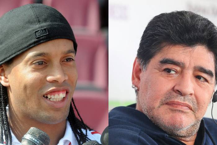Media: Szalony pomysł Diego Maradony. Chce sprowadzić do swojego klubu aresztowanego Ronaldinho