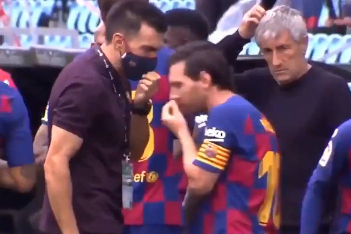 Leo Messi zignorował trenerów Barcelony. Quique Setien tylko drapał się po głowie [WIDEO]