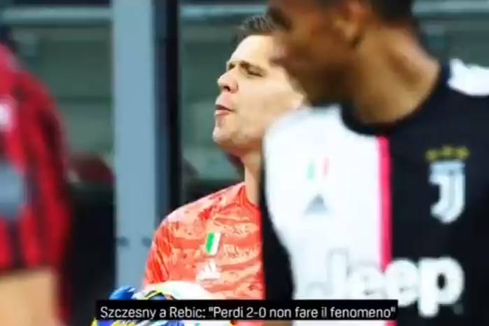 Tak Wojciech Szczęsny prowokował piłkarzy AC Milan. "Przegrywacie 0:2, nie popisuj się" [WIDEO]