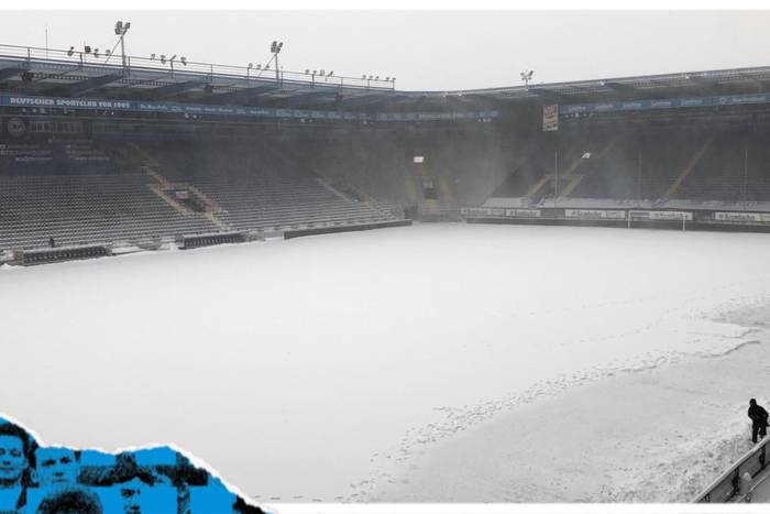 Mecz Bundesligi został przełożony! Śnieżyca uniemożliwiła grę [ZDJĘCIE]