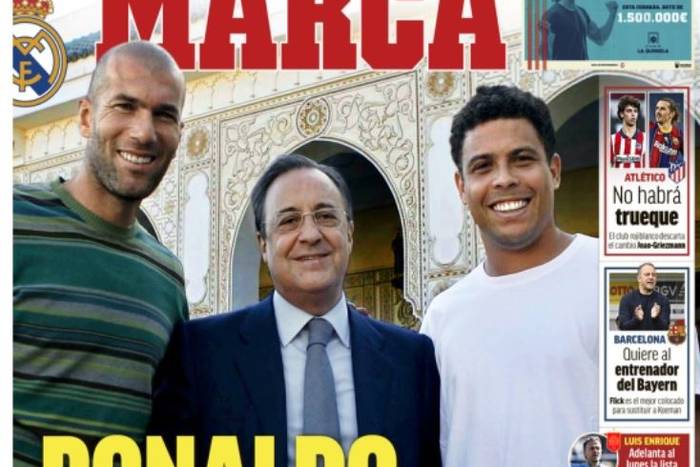 "Pakt" Ronaldo, Pereza i Zidane'a. Słynny brazylijski napastnik "gra dla Realu" [ZDJĘCIE]