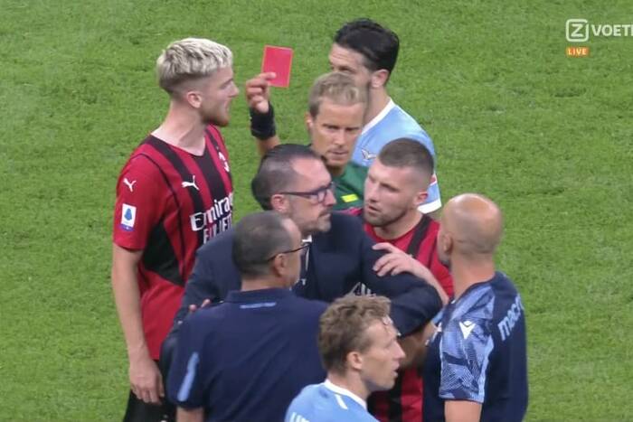 Sprzeczka po meczu Milanu z Lazio. Maurizio Sarri dostał czerwoną kartkę [WIDEO]