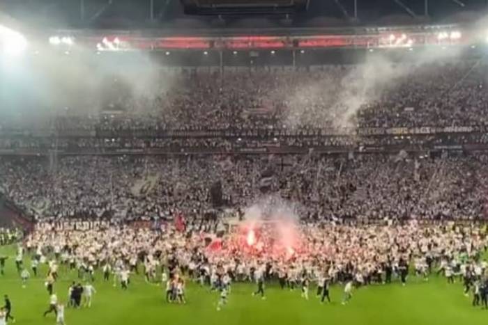 Szalona radość kibiców Eintrachtu Frankfurt! Tak celebrowali awans do finału Ligi Europy [WIDEO]