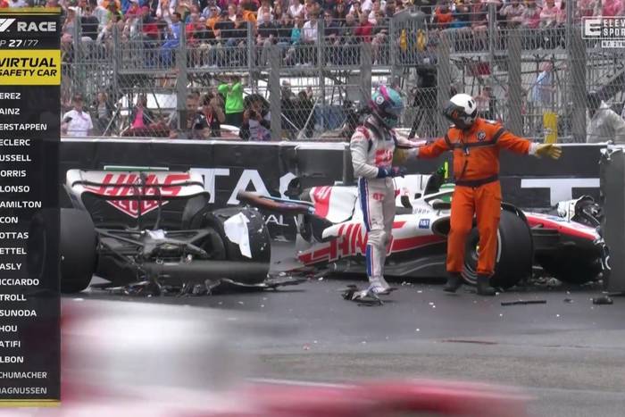Koszmarny wypadek Micka Schumachera w GP Monako! Jego auto rozpadło się na pół [WIDEO]