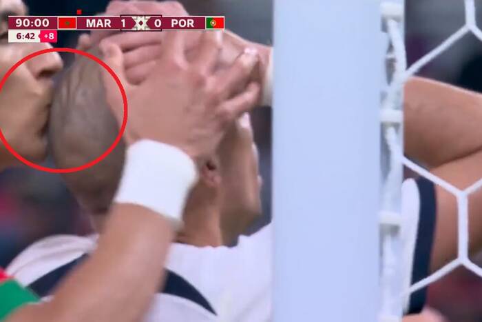 Piłkarz reprezentacji Maroko pocałował Pepe. Tak świętował pudło Portugalczyka [WIDEO]