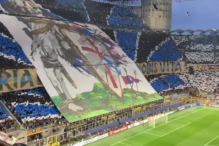 Kapitalna atmosfera w Mediolanie przed półfinałem LM! Efektowne oprawy fanów Interu i Milanu [WIDEO]