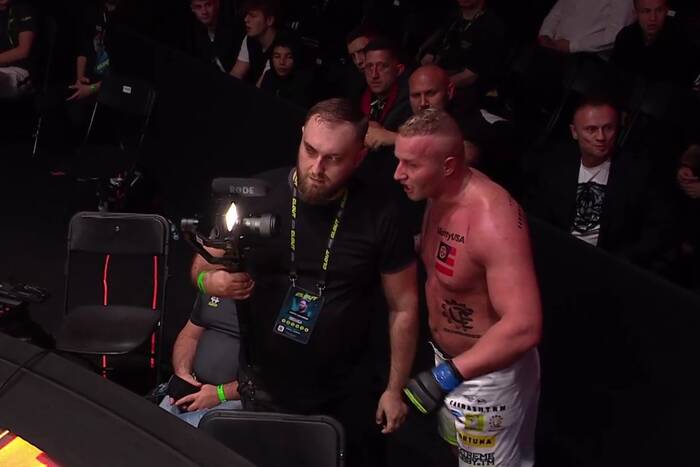 Skandal w walce wieczoru Clout MMA! Denis Załęcki uciekł z oktagonu. Nie dostosował się do zasad [WIDEO]