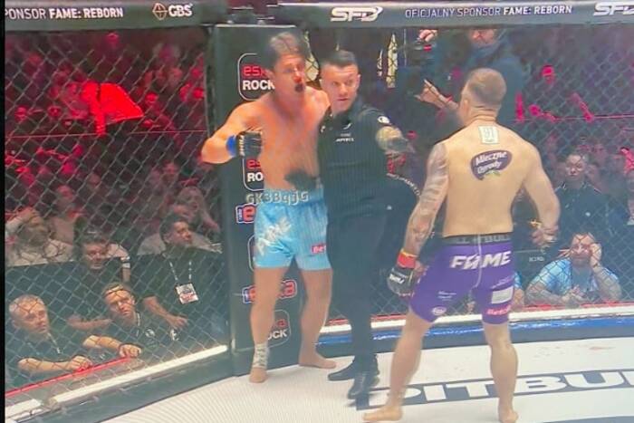 Wielka zadyma przed starciem na Fame MMA. Zawodnik nie dokończył walki z powodu kontuzji [WIDEO]