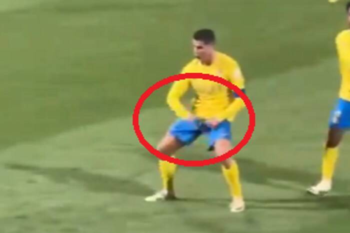 Kibice krzyczeli "Messi", Ronaldo nie wytrzymał. Obsceniczny gest. Tak zareagował [WIDEO]