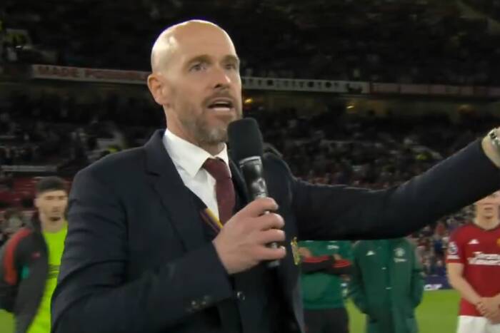 Sceny na Old Trafford. Ten Hag chwycił za mikrofon i zwrócił się do kibiców [WIDEO]