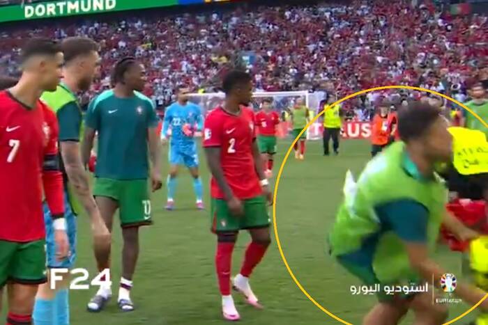 Ochroniarz mógł kontuzjować Portugalczyka. Kuriozum na oczach Ronaldo [WIDEO]