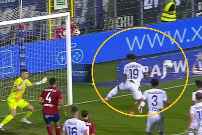 Komediowe złoto. Piłkarz Lecha zrobił wszystko, aby nie strzelić gola [WIDEO]