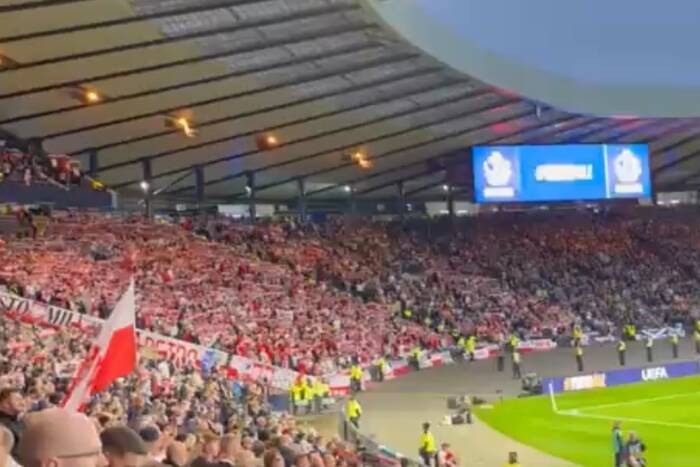 Polacy opanowali Hampden Park! Sceny na stadionie w Szkocji [WIDEO]