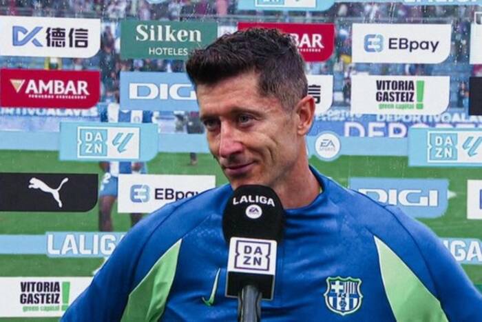 "Nigdy w życiu tego nie robiłem". Lewandowski przemówił po rozbiciu Alaves 