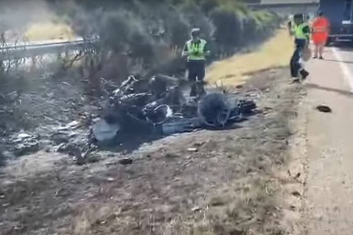 Tak wygląda auto po wypadku Joty. Przerażający widok [WIDEO]