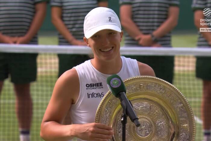 Świątek przemówiła po polsku. Wyjątkowe słowa na Wimbledonie [WIDEO]