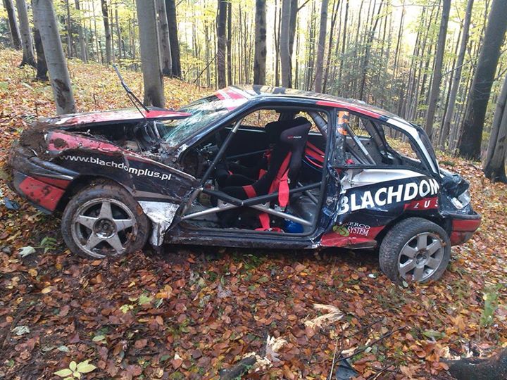 Poważny wypadek na Rajdzie Dolnośląskim [video]