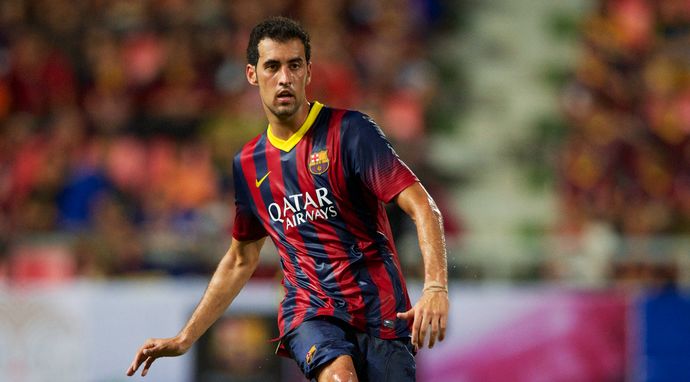 Sergio Busquets w "Klubie 100" Ligi Mistrzów
