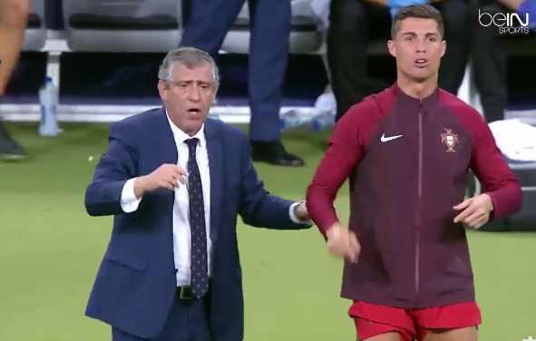 A na ławce Portugalii... Sceny! Ronaldo dyryguje i szarpie trenera [VIDEO]