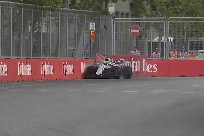 Sirotkin rozbił bolid! Rosjanin nie wyrobił w zakręcie [VIDEO]