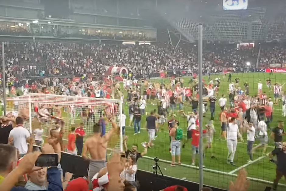 Crvena Zvezda Belgrad wygrała i awansowała do drugiej rundy eliminacji Ligi Mistrzów