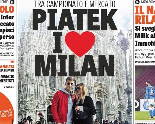 "Piątek kocha Mediolan". Polak znów trafił na okładkę włoskiej gazety