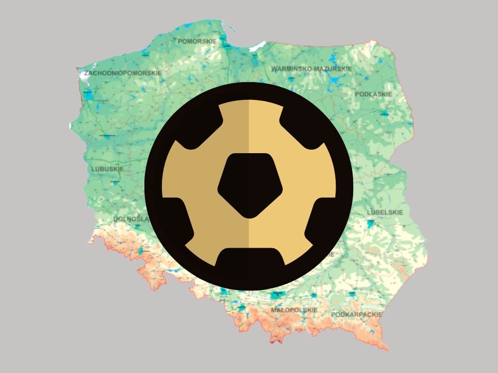 Mapa polskiej piłki. Gdzieniegdzie trudno o mistrzostwo, gdzie indziej daleko, by pojechać na mecz [QUIZ]