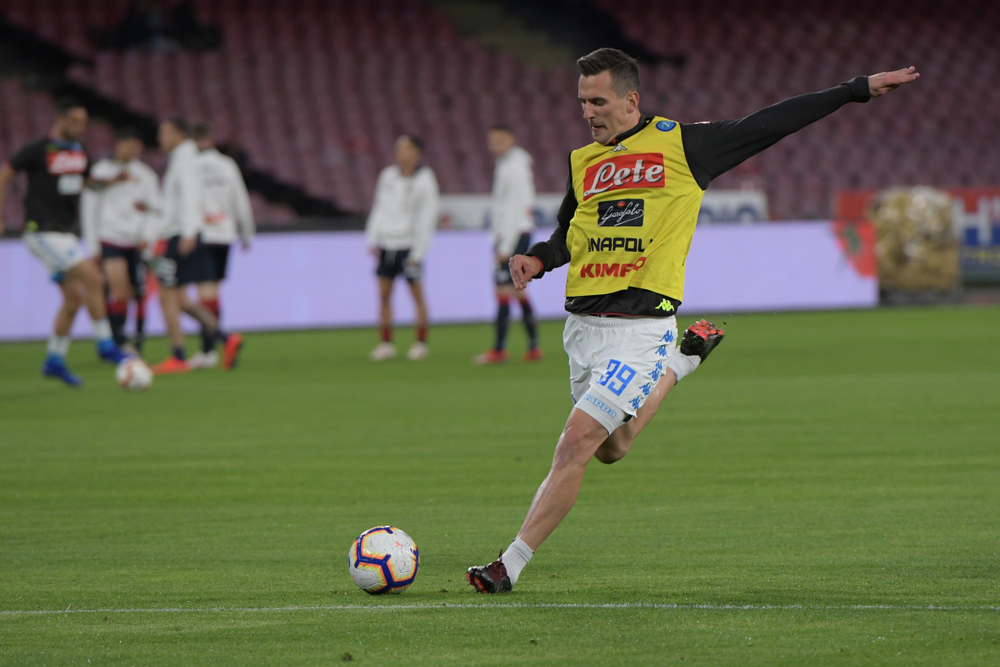 Arkadiusz Milik doznał urazu podczas oddawania strzału na treningu. Carlo Ancelotti zabrał głos w tej sprawie