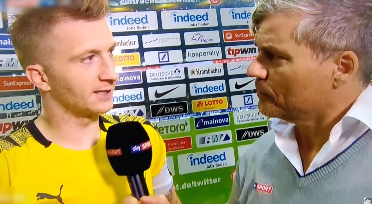 Reus po wpadce BVB zaatakował reportera. "Nie mów mi teraz o jakiejś g******** mentalności!" [WIDEO]