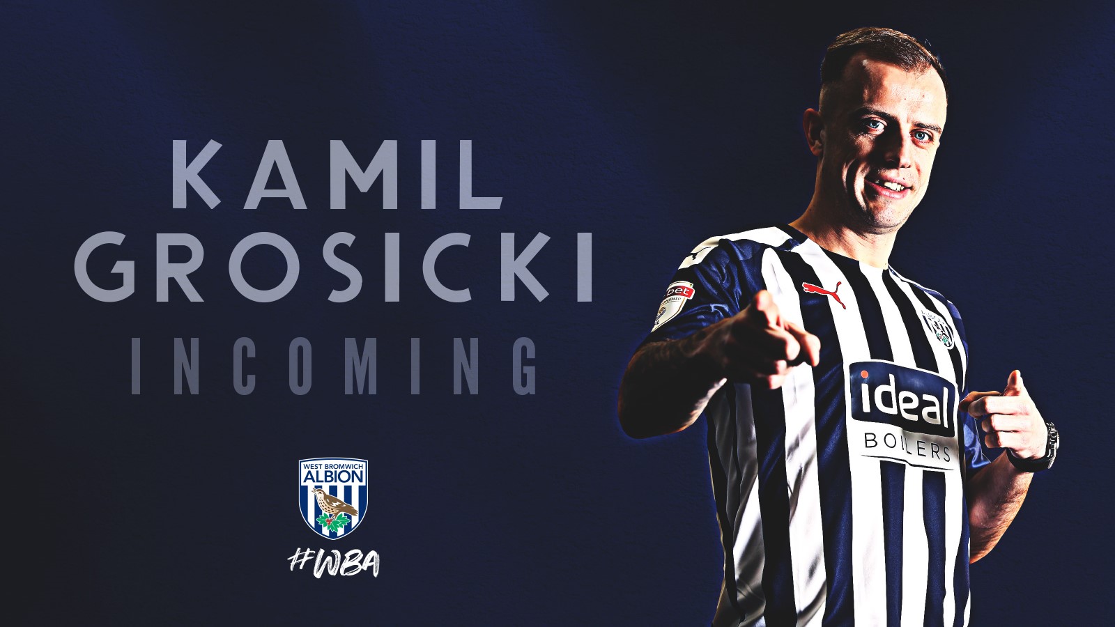 West Bromwich Albion potwierdziło transfer Kamila Grosickiego. "Jest typem gracza, którego potrzebujemy"