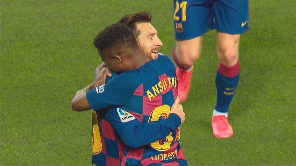 FC Barcelona z kolejną wygraną w lidze. Duet Ansu Fati - Leo Messi zachwycił Camp Nou [WIDEO]