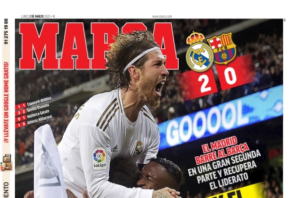 Hiszpańskie media o El Clasico. "Kosmiczny Vinicius, Courtois zasunął rolety" i "Barca wybacza"