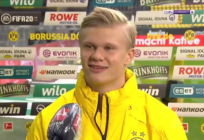 Wywiad z Erlingiem Haalandem podbija Internet. Gracz Borussii Dortmund nie był zbyt wylewny [WIDEO]