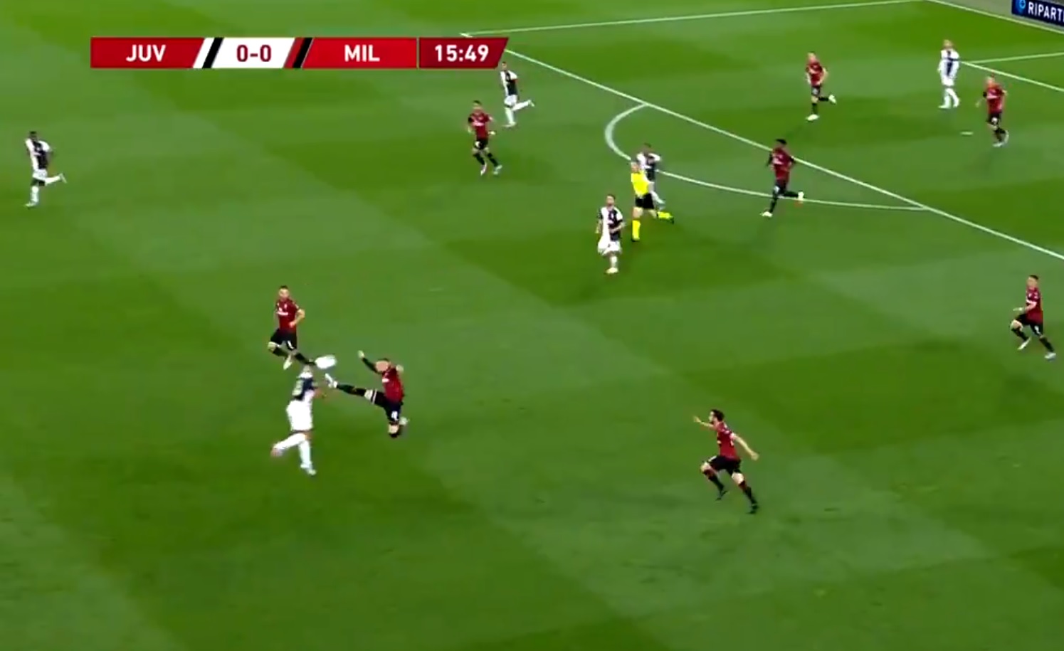 Bandycki faul Ante Rebicia! Czerwona kartka 10 sekund po zmarnowanym karnym Cristiano Ronaldo [WIDEO]