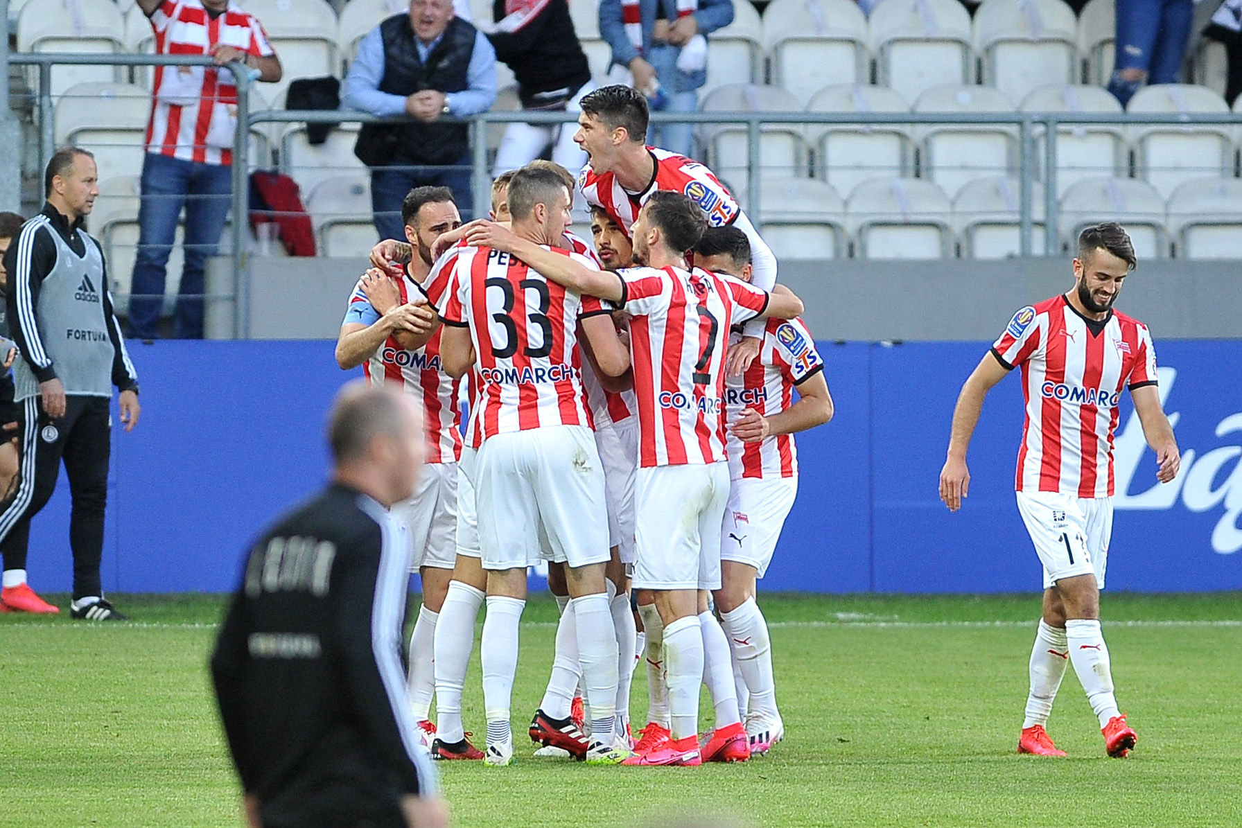 Cudowny gol Imaza nie wystarczył. Cracovia pokonała Jagiellonię Białystok w meczu Ekstraklasy [WIDEO]