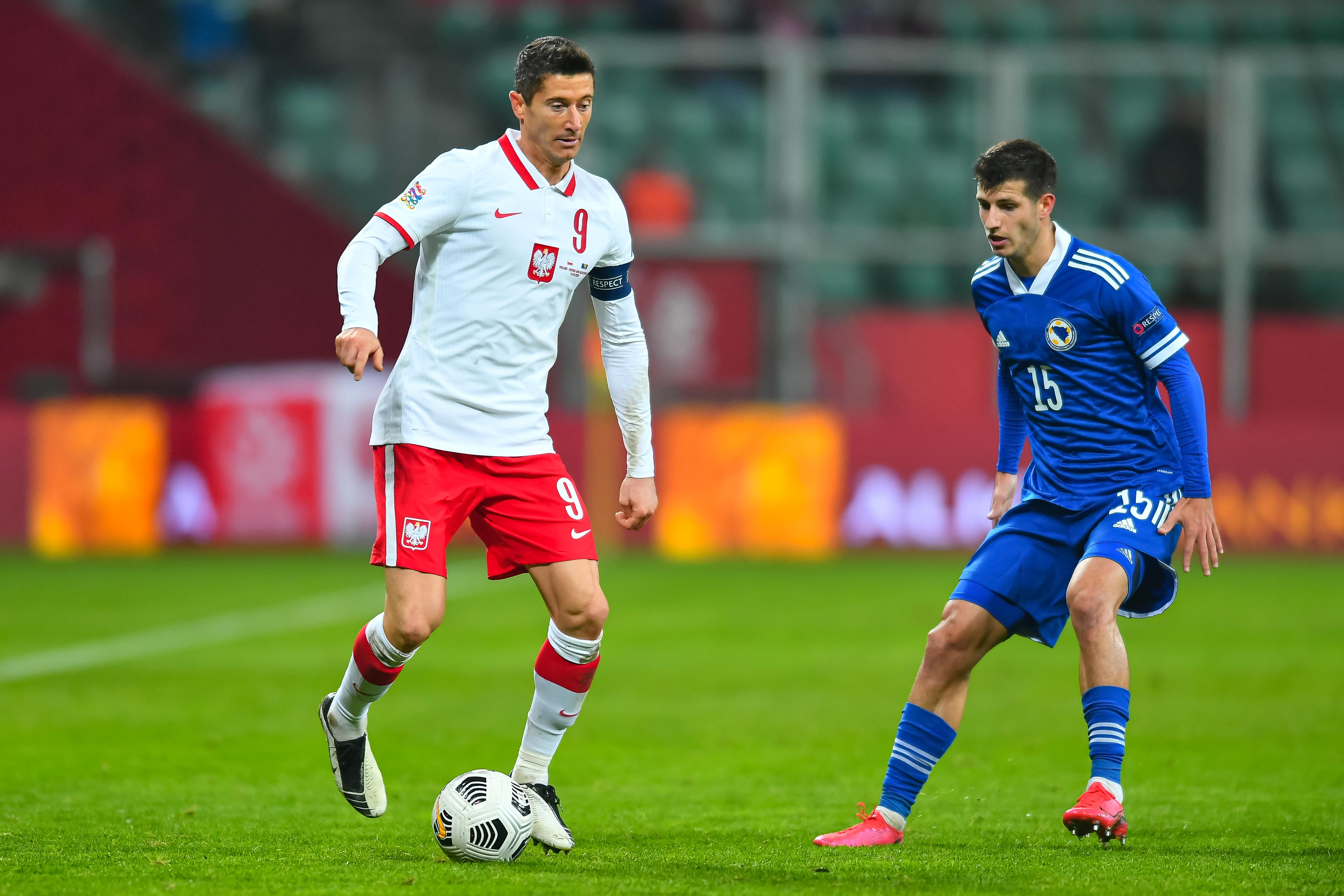 Dwóch Polaków w jedenastce kolejki Ligi Narodów. Robert Lewandowski z drugą najwyższą notą
